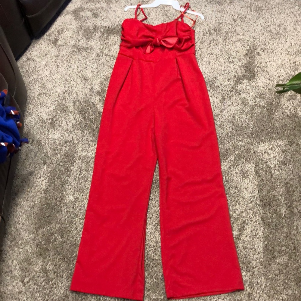 Red Jumpsuit! With tie